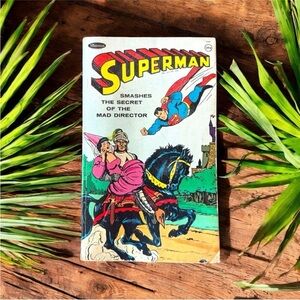 VINTAGE 1966 DC Superman Smashes the Secret of the Mad Director Paperback Retro